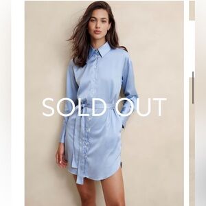 Banana Republic Satin Mini Shirtdress